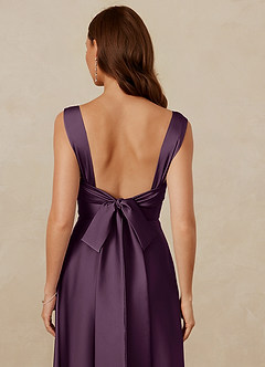Christian Siriano Bridal for Azazie 1001 Brautjungfernkleider A-Linie Herzausschnitt Stretch-Satin Kleid Pflaume image9