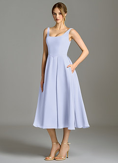 Azazie Amalie Bridesmaid Dresses Lavender A-Line Pleated Chiffon Dress image1
