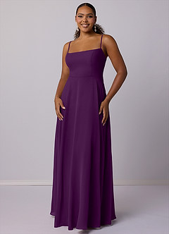 Barbie ♥ Azazie Bridesmaid Dresses Grape A-Line Chiffon Dress image7