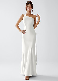 Stephanie White Luminous Satin Maxi Dress image4