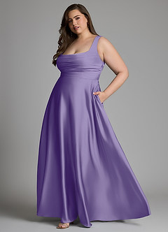 Azazie Azaria Brautjungfernkleider A-Linie Korsett Stretch-Satin Kleid Tahiti image10