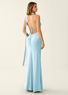 Wrenllien Sky Blue Satin Prom Dress image7
