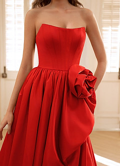 Gwendolyn Red A-line Prom Boned Corset Prom Dress image6