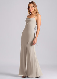 Azazie Grata Brudtärnklänningar Klä av Sjöjungfru i Chiffong Plisserad Frost image4