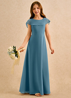 Azazie Kittie Girls Formal Flower Girl Klänningar Klä A-Line i Chiffong image1