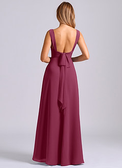 Azazie Beatrice Final Sale Mulberry A-Line Sweetheart Neckline Chiffon Dress image2