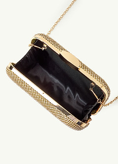 front Crystal Mesh Clutch