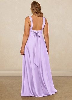 Christian Siriano Bridal for Azazie 1001 Brautjungfernkleider A-Linie Herzausschnitt Stretch-Satin Kleid Flieder image12
