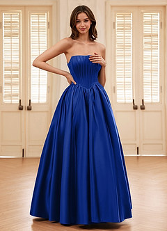 knee length dresses for ladies A-line One Shoulder Mesh Appliqued Tulle Prom Dress – Alizeal