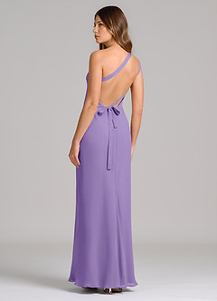 Azazie Monroe Suknie dla druhen Osłona Jedno ramię Szyfon Do ziemi Sukienka image2