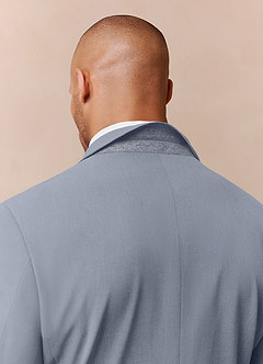 front Savile Light Blue Wool Blend Suit Jacket