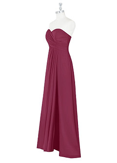 Azazie Arabella Allure Vestidos de damas de honor Vestido de Mora de Gasa de Corte en A Convertible con Escote de Corazón image11