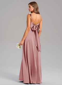 Azazie Everett Bridesmaid Dresses Dusty Rose A-Line Stretch Satin Dress image6