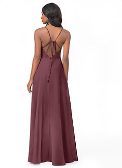 Azazie Everleigh Bridesmaid Dresses Sangria A-Line Sweetheart Pleated Chiffon Dress image2