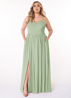 Azazie Cora Bridesmaid Dresses A-Line Pleated Chiffon Floor-Length Dress image5