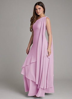 Azazie Monique Suknie dla druhen Linia A Jedno ramię Szyfon Do ziemi Sukienka image3