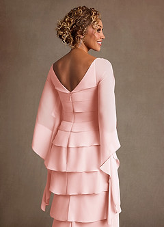 Azazie Arabinda 신부의 어머니 드레스 쉬스 셔링 쉬폰 플로어 길이 드레스 image6