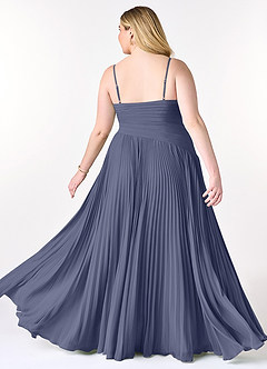 Azazie Vini Bridesmaid Dresses Stormy A-Line V-Neck Pleated Chiffon Dress image9