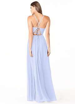 Azazie Aaida Bridesmaid Dresses Lavender A-Line Corset Chiffon Dress image2