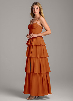 Azazie Alanna Bridesmaid Dresses Paprika A-Line Sweetheart Neckline Chiffon Dress image6