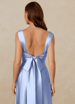 Christian Siriano Bridal for Azazie 1001 Bridesmaid Dresses Ice A-Line Sweetheart Neckline Stretch Satin Dress image9