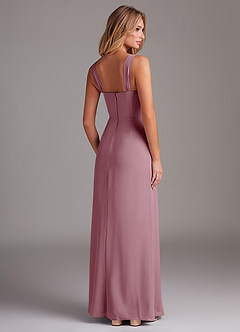 Azazie Denice Bridesmaid Dresses Vintage Mauve Sheath Pleated Chiffon Dress image6