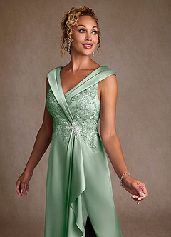 Azazie Santa Monica Mère de la mariée Robes Robe Trapèze en Dentelle Agave image5