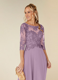 Azazie Monza Mother of the Bride Dresses Wisteria A-Line Lace Chiffon Dress image6