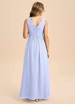 Azazie Skyla Junior A-Linie Plissee Chiffon Kleid Lavendel image2