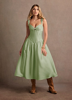 Vestido Verde Claro Midi Arwen image6