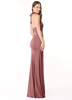 Azazie Emeria Bridesmaid Dresses Amethyst Mermaid Pleated Stretch Satin Dress image5