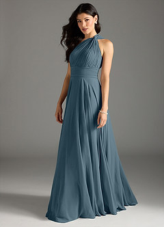 Azazie Charlize Brautjungfernkleider A-Linie One-Shoulder Chiffon Kleid Zwielichtviolett image4