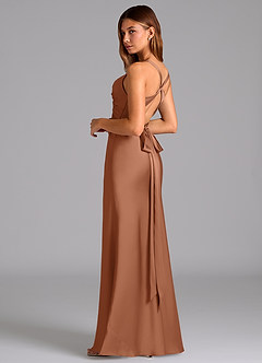 Azazie Hati Bridesmaid Dresses Bronzer Mermaid Stretch Satin Dress image6