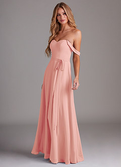 Azazie Aaron Final Sale Rosette A-Line Off the Shoulder Chiffon Convertible Dress image5