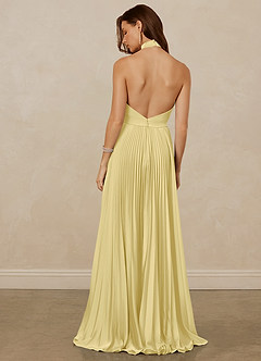 Christian Siriano Bridal for Azazie 1007 Brautjungfernkleider A-Linie Plissee Stretch-Satin Kleid Zitronensorbet image6