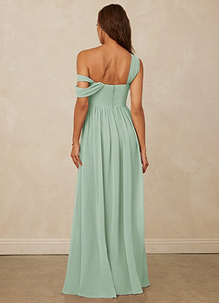 Christian Siriano Bridal for Azazie 1014 Bridesmaid Dresses Agave A-Line Off the Shoulder Chiffon Dress image3