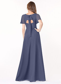 Azazie Kimber Bridesmaid Dresses Stormy A-Line Flounce Sleeve Chiffon Dress image2