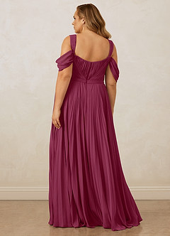 Christian Siriano Bridal for Azazie 1013 Bridesmaid Dresses Mulberry A-Line Off the Shoulder Chiffon Dress image12