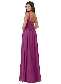 Azazie Robbie Final Sale Desert Rose A-Line Lace Chiffon Dress image2