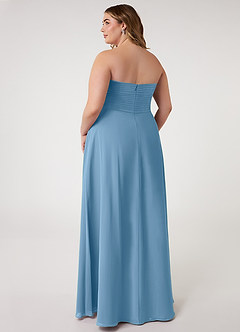Azazie Arabella Allure Robes de demoiselle d'honneur Robe Trapèze Convertible en Mousseline de soie Encolure en Forme de Cœur Acier Bleuté image16