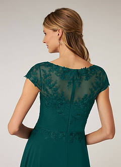 Azazie Shonda Mother of the Bride Dresses Peacock Lace Chiffon Dress image7