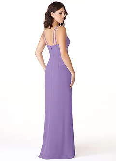 Azazie Leo Bridesmaid Dresses Tahiti Mermaid V-Neck Pleated Chiffon Dress image4