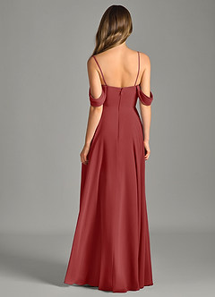 Azazie Chelsey Vestidos de damas de honor Vestido de Óxido de Gasa de Corte en A Convertible con Vestidos sin tirantes image7