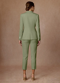 front Kennedy Pistachio Structured Stretch Dress Pants