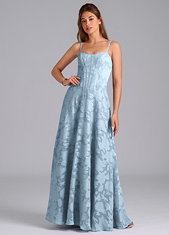 Azazie Stasy Bridesmaid Dresses Sky Blue A-Line Sweetheart Neckline Floral Burnout Dress image4