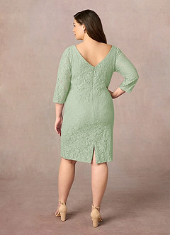 Azazie Madrid Final Sale Rust Sheath Lace Dress image8