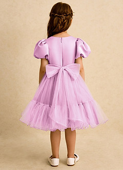 Azazie Cocoa Flower Girl Dresses Candy Pink Ball-Gown Pleated Tulle Dress image6