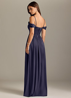 Azazie Calianna Bridesmaid Dresses Stormy A-Line Off the Shoulder Stretch Satin Convertible Dress image10