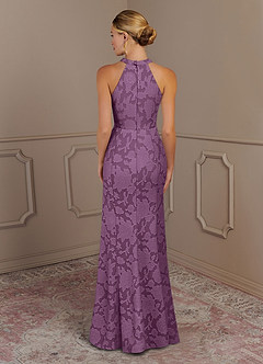 Azazie Tyra Final Sale Wisteria Mermaid Floral Burnout Dress image3