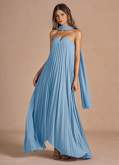 Abito Lungo Blu Foschia Nahla image5